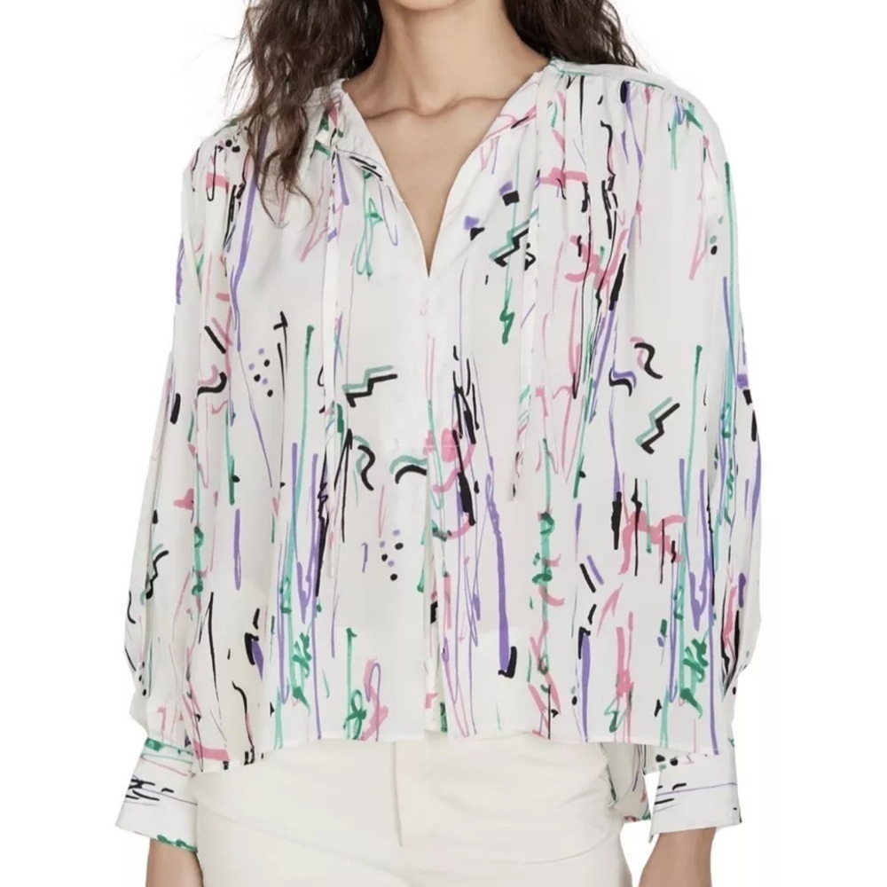 Isabel Marant Amba Lightweight Silk Blouse Womens 38 New